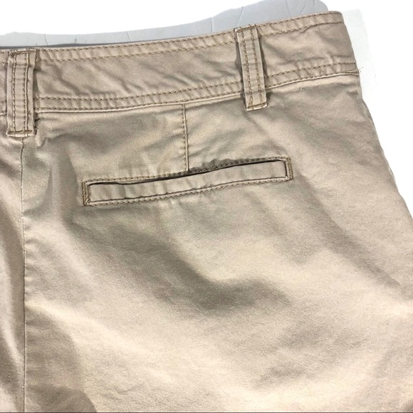 Caslon Beige Mid Rise Stretch Bermuda Shorts - Picture 7 of 8
